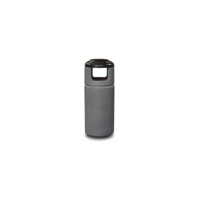 Rubbermaid / United Receptacle FGC1639 Cornerstone Series Side Disposal Waste Receptacle - 15 Gallon Capacity - 16" Dia. x 39" H - 8" W x 6" H Disposal Opening