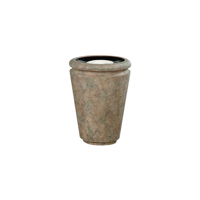 Rubbermaid / United Receptacle FGFGK1824SUBISQ Milan Collection Tuscan Fiberglass Sand-Top Ash Urn - 18" Dia. x 24" H - Bisque in color