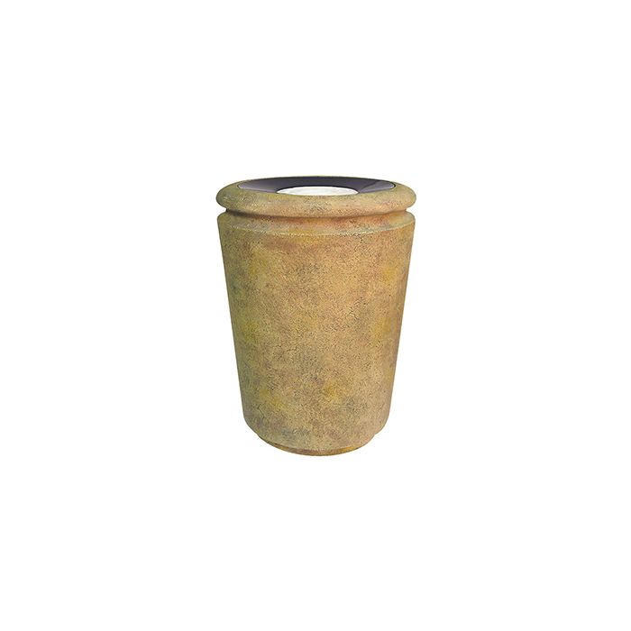 Rubbermaid / United Receptacle FGFGK1824SUSAH Milan Collection Tuscan Fiberglass Sand-Top Ash Urn - 18" Dia. x 24" H - Sahara in color