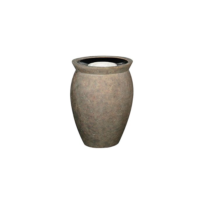 Rubbermaid / United Receptacle FGFGK1924SUBISQ Milan Collection Pescara Fiberglass Sand-Top Ash Urn - 18 1/2" Dia. x 24" H - Bisque in color