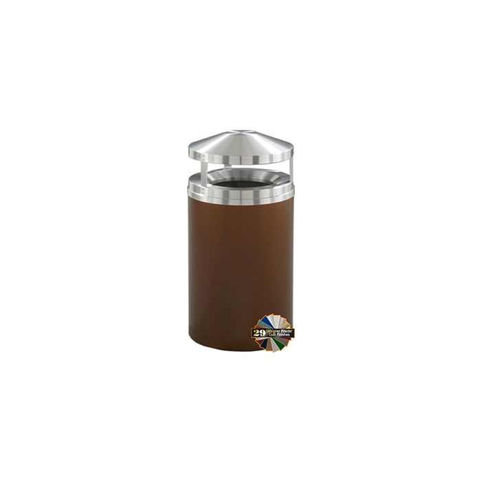 Glaro H2001 Canopy Top Receptacle - 33 Gallon Capacity - 20" Dia. x 42" H - Assorted Colors