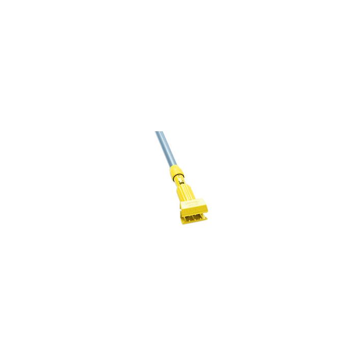 Rubbermaid H225 Gripper Clamp Style Wet Mop Handle, Plastic Yellow Head, Gray Aluminum Handle - 54" in Length