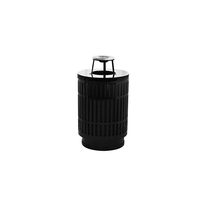 Witt Industries MAS40P-AT Mason Collection Trash Can with Ash Top Lid - 40 Gallon Capacity - 24" Dia. x 42.85" H - Your choice of color