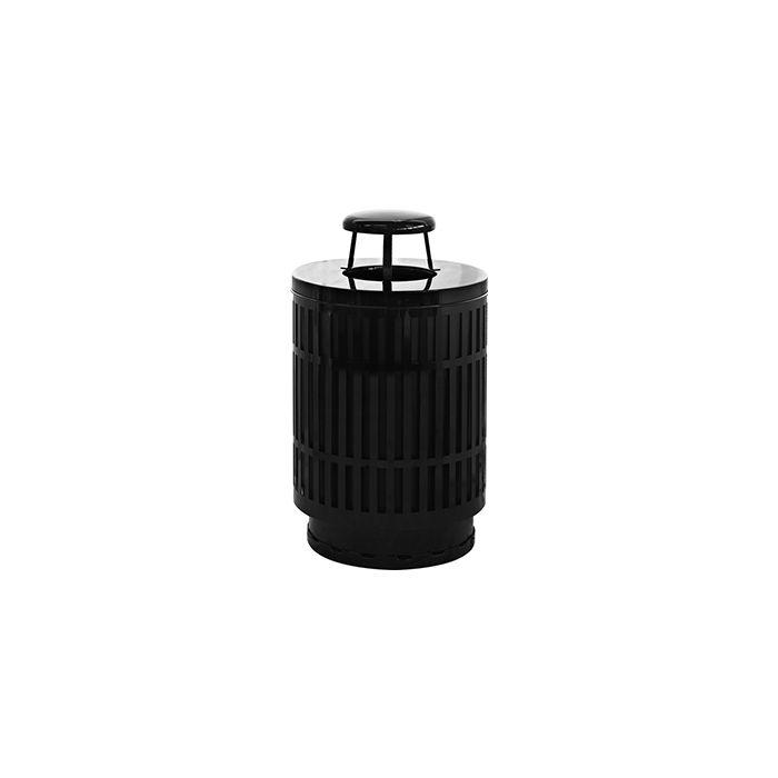 Witt Industries MAS40P-RC Mason Collection Trash Can with Rain Cap - 40 Gallon Capacity - 24" Dia. x 42.85" H - Your choice of color