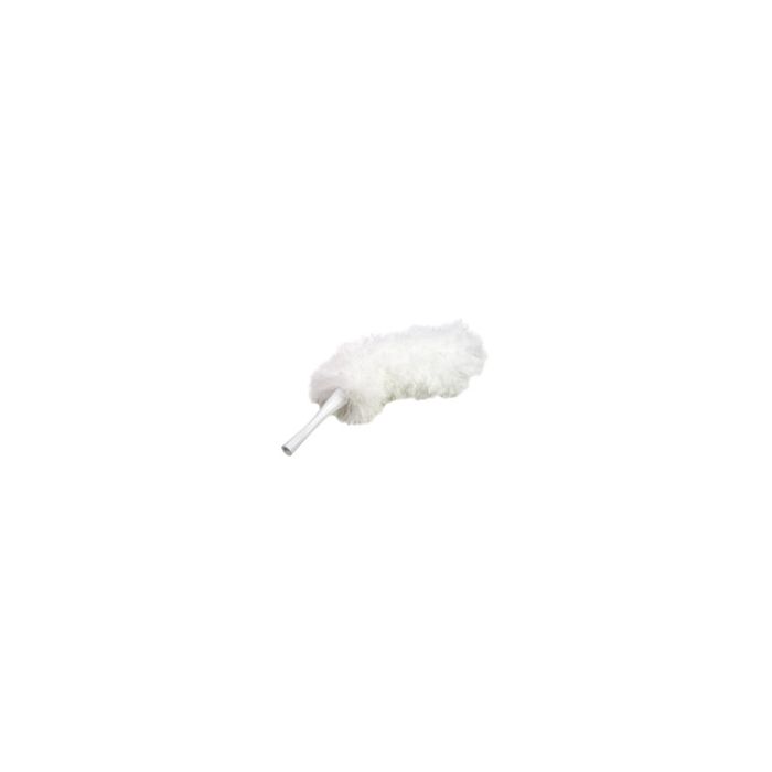 Lambskin MFD-20 13" Dusting Pom, 20" overall, white Microfiber yarn