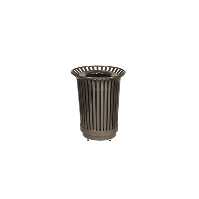 Rubbermaid MI24 Americana Series Waste Receptacle - 24 Gallon Capacity - 25" Dia. x 31" H - Disposal Opening is 11" Dia.