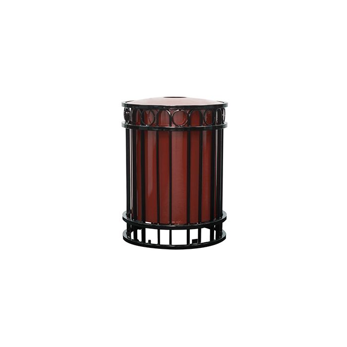 Witt Industries MIA26-FT Miami Collection Outdoor Receptacle - 36 Gallon Capacity - 26 1/2” Dia. x 36” H - Your choice of color