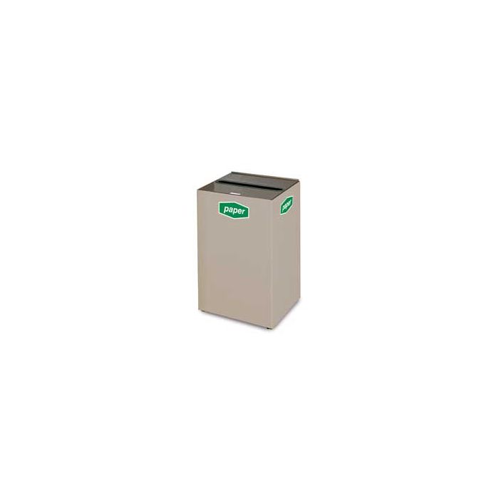 Rubbermaid / United Receptacle NC24 Collect-A-Cube Recycling Open Top Recycling Receptacle - 22.5 Gallon Capacity - 15.75" Sq. x 24" H