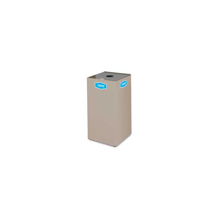 Rubbermaid / United Receptacle NC30 Collect-A-Cube Recycling Open Top Recycling Receptacle - 28.5 Gallon Capacity - 15.75" Sq. x 30" H