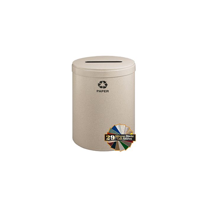 Glaro P2042 "RecyclePro Value" Receptacle with Slot Opening - 41 Gallon Capacity - 20" Dia. x 30" H - Assorted Colors