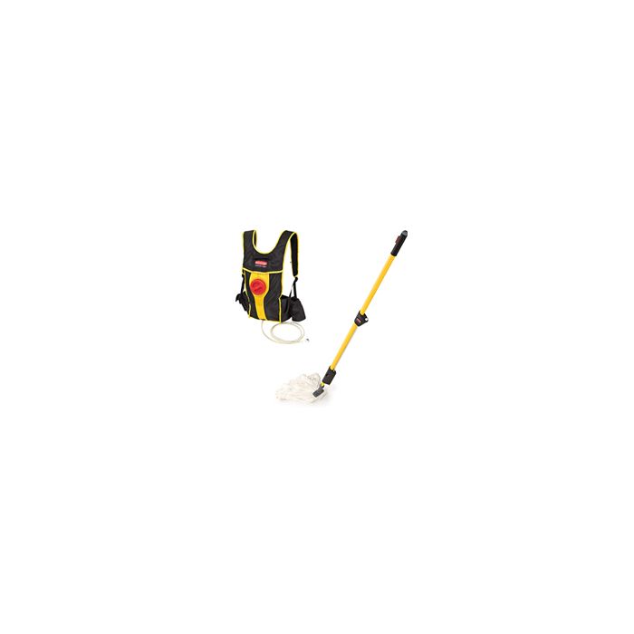 Rubbermaid Q989 Flow String Mop Finish Kit - 56" L x 9.75" W x 3.75" H - 1.5 Gallon Capacity