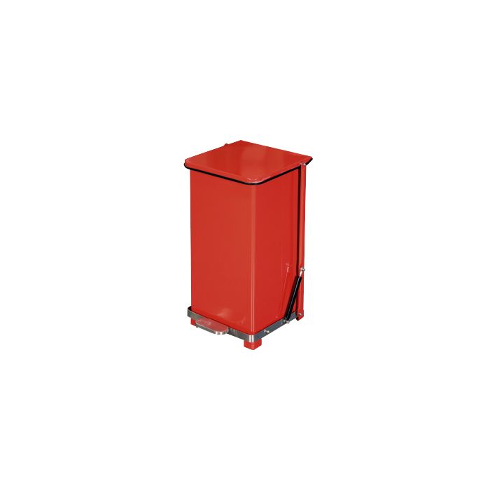 Imprezza QSO12RD Quiet Close Step On Trash Can - 12 Gallon Capacity - 12 1/4" D x 14" W x 23 1/2" H - Red in Color