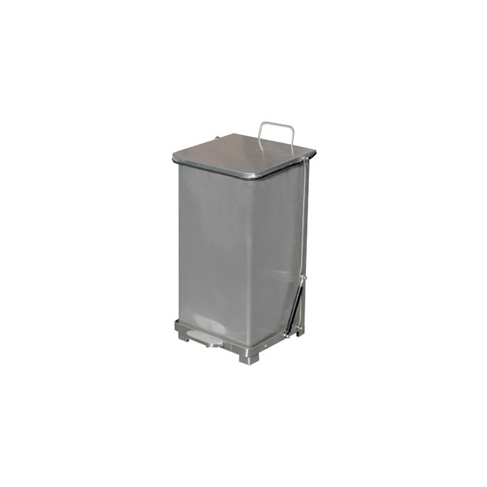 Imprezza QSO12SS Quiet Close Step On Trash Can - 12 Gallon Capacity - 12 1/4" D x 14" W x 23 1/2" H - Stainless Steel in Color