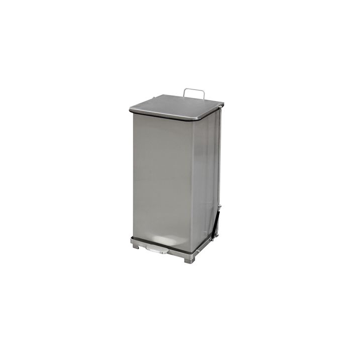 Imprezza QSO24SS Quiet Close Step On Trash Can - 24 Gallon Capacity - 17" D x 17" W x 30 5/8" H - Stainless Steel in Color