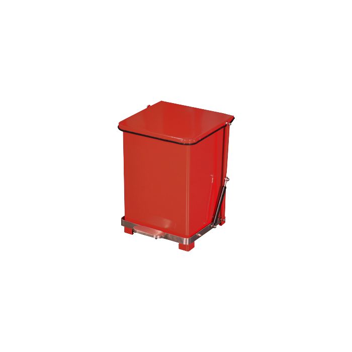 Imprezza QSO7RD Quiet Close Step On Trash Can - 7 Gallon Capacity - 12 1/4" D x 14" W x 17 1/2" H - Red in Color