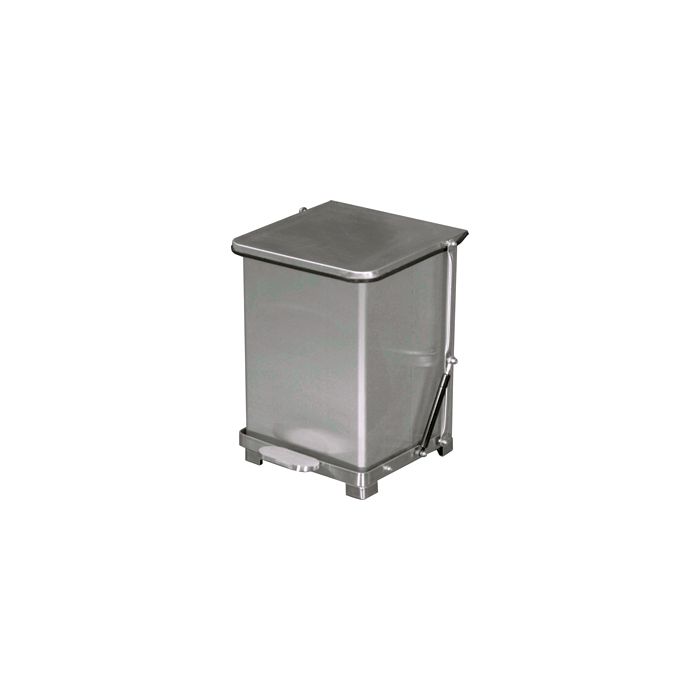 Imprezza QSO7SS Quiet Close Step On Trash Can - 7 Gallon Capacity - 12 1/4" D x 14" W x 17 1/2" H - Stainless Steel in Color