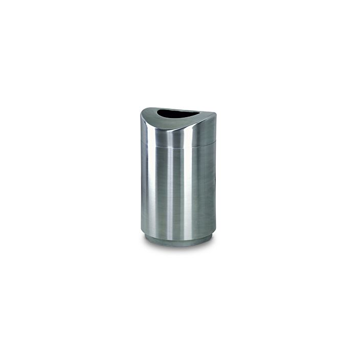 Rubbermaid / United Receptacle R2030SSS Designer Line Eclipse Trash Can - 30 Gallon Capacity - 20" Dia. x 35.5" H - Stainless Steel