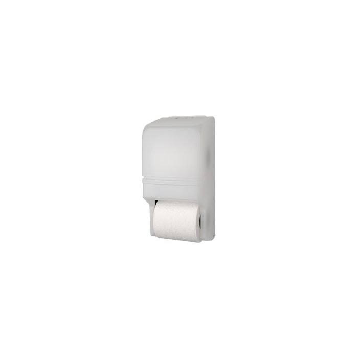 Palmer Fixture RD0025-03 Two Roll Standard Tissue Dispenser  2 lbs- White Translucent in Color