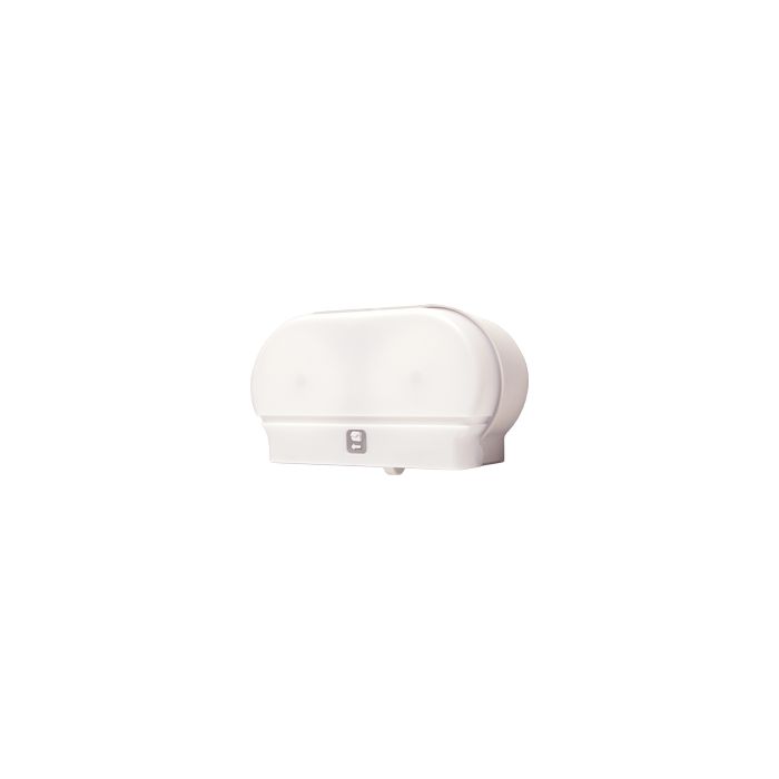 Palmer Fixture RD0321-03G Mini-Twin Mini Core Tissue Dispenser, 2lbs - White Translucent in Color