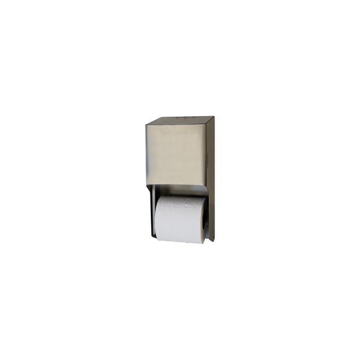 Palmer Fixture RD0325-09 Metal Two Roll Standard Tissue Dispenser 4lbs - Brushed Stainless in Color