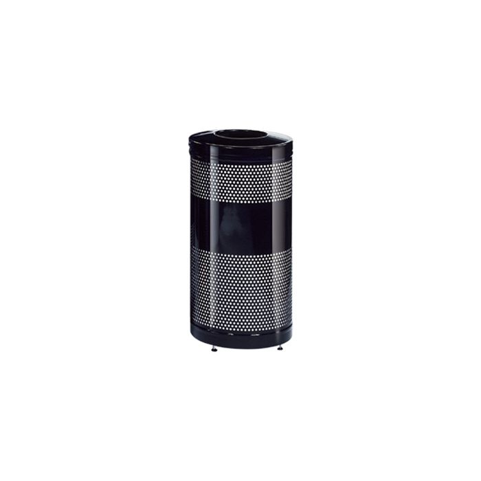 Rubbermaid / United Receptacle Howard Classic S3ET Perforated Steel Waste Receptacle - 25 gallon capacity - 18" Dia. x 35.5" H