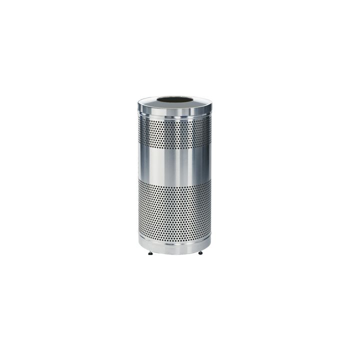 Rubbermaid / United Receptacle Howard Classic S3SST-SS Stainless Steel Perforated Steel Waste Receptacle - 25 gallon capacity - 18" Dia. x 35.5" H