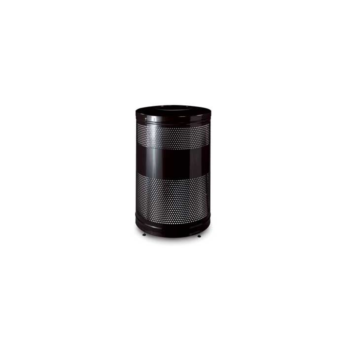 Rubbermaid / United Receptacle Howard Classic S55ET Perforated Steel Waste Receptacle - 51 gallon capacity - 25" Dia. x 35.5" H