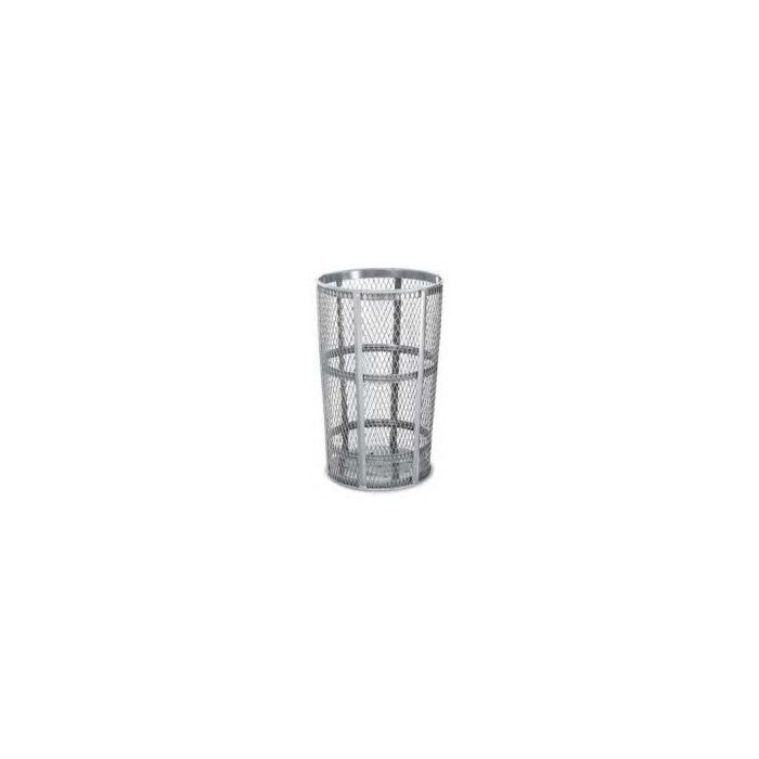 Rubbermaid / United Receptacle SBR52 Galvanized Mesh Street Basket - 48 Gallon Capacity - 24" Top Dia. x 33" H