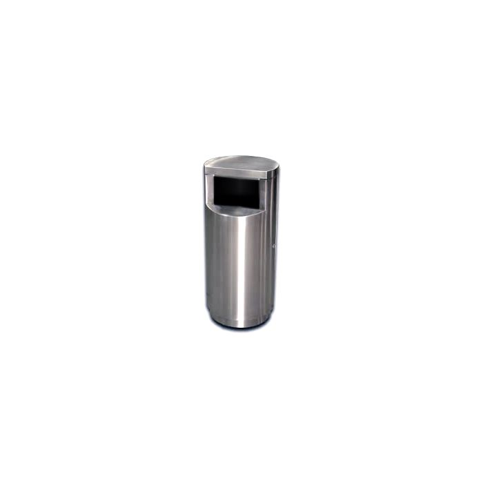 Imprezza SE12SSGL Side Entry Trash Can - 12 Gallon Capacity - 15 3/4" Dia. x 35 1/2" H - Stainless Steel