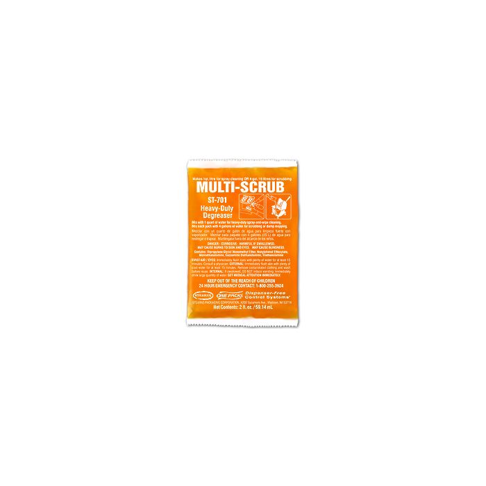 Stearns 701 Multi-Scrub Degreaser One Packs 1 Case of (72) 2 fl oz. Packets - 1 Pack Makes 4 Gallons Of Product