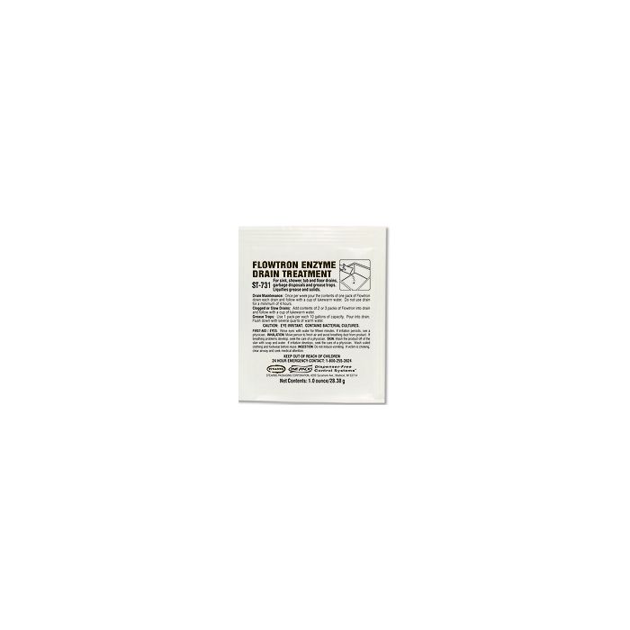 Stearns 731 Powdered Flowtron Enzyme Drain Treatment One Packs 1 Case of (72) 1 wt. oz. Packets - 1 Pack Per Drain