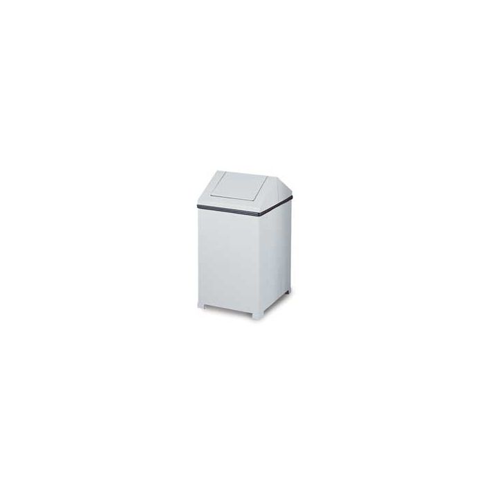 Rubbermaid / United Receptacle T1414E Small WasteMaster Swing Top Garbage Can - 14 Gallon Capacity - 14" Sq. x 26" H - White