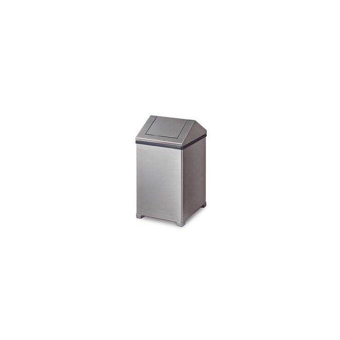 Rubbermaid / United Receptacle T1414SS Small WasteMaster Garbage Can - 14 Gallon Capacity - 14" Sq. x 26" H - Stainless Steel