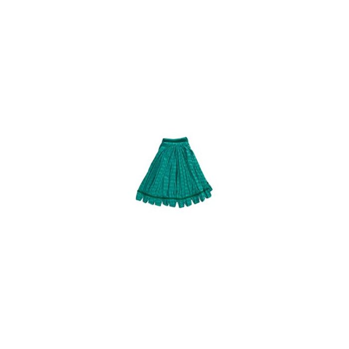 Rubbermaid T813-06 Web Foot Microfiber Tube Mop - 1" Headband Size - Large - Green in Color