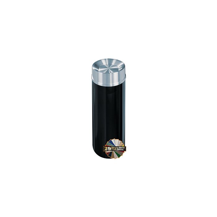 Glaro TA1232 Mount Everest Tip Action Top Receptacle - 12 Gallon Capacity - 12" Dia. x 32" H - Satin Aluminum Cover