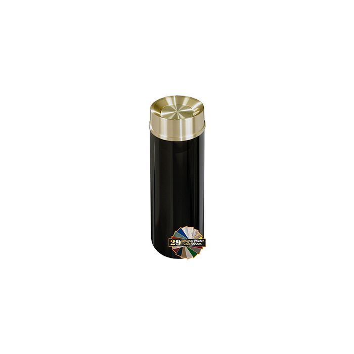 Glaro TA1241 Mount Everest Tip Action Top Receptacle - 12 Gallon Capacity - 12" Dia. x 32" H - Satin Brass Cover