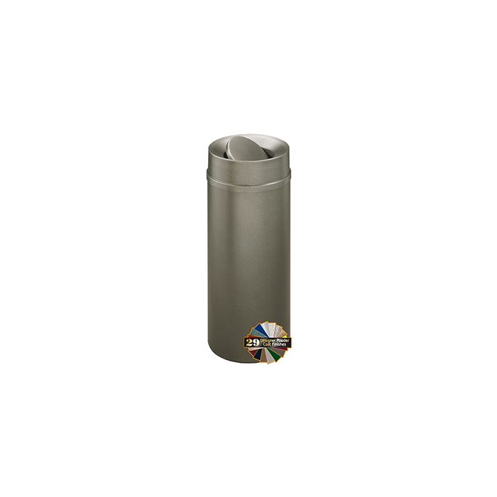 Glaro TA1251 Mount Everest Tip Action Top Receptacle - 12 Gallon Capacity - 12" Dia. x 32" H - Matching Enamel Cover