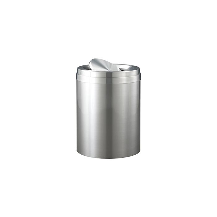 Glaro TA2037SA Value Tip Action Top Receptacle - 41 Gallon Capacity - 20" Dia. x 31" H - Satin Aluminum