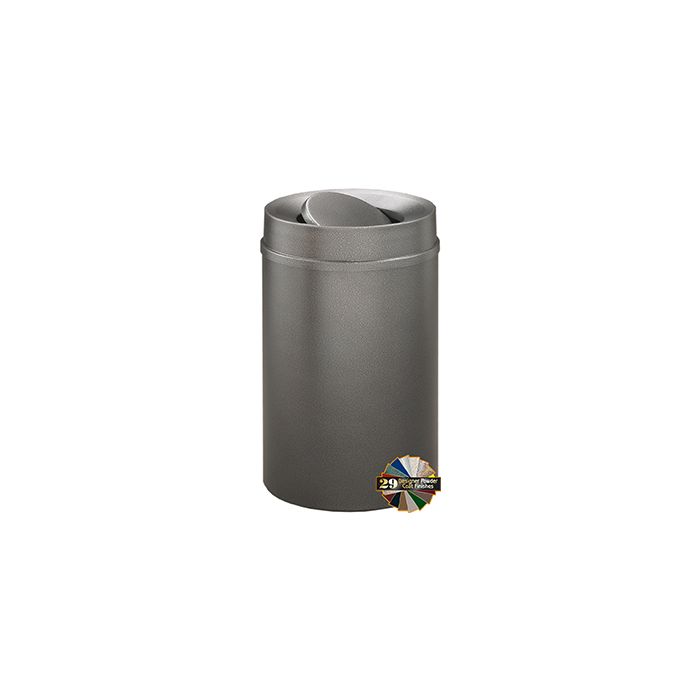 Glaro TA2051 Mount Everest Tip Action Top Receptacle - 33 Gallon Capacity - 20" Dia. x 35" H - Matching Enamel Cover