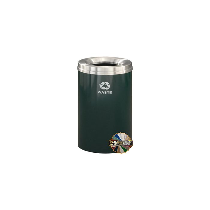 Glaro W2032 "RecyclePro 1" Receptacle with Large Round Opening - 33 Gallon Capacity - 20" Dia. x 31" H - Assorted Colors