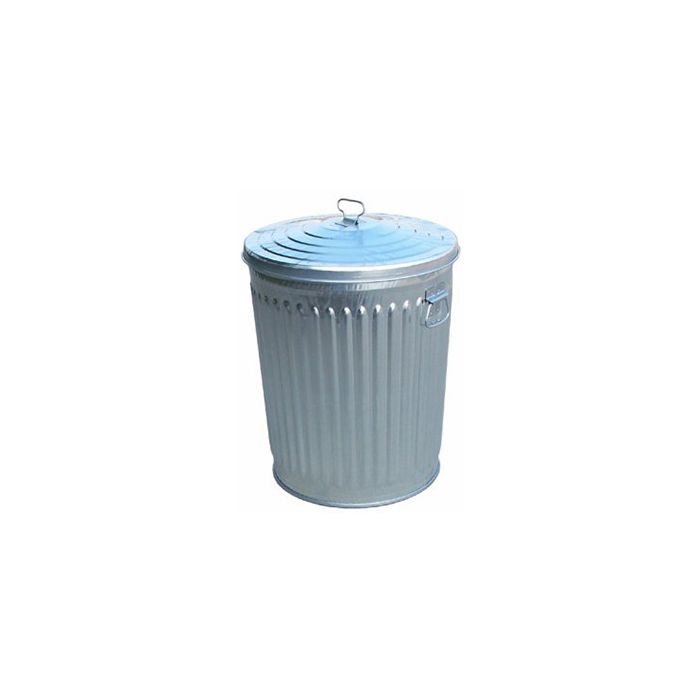 Witt Industries WMD24CL Medium Duty Galvanized Steel Trash Can and Lid - 24 Gallon Capacity - 19.5" Dia. x 25" H