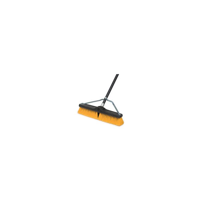 Rubbermaid X41904 18" Plastic Foam Block Brace Broom, Medium-Duty, Multi-Surface Polypropylene and Polystyrene Fill